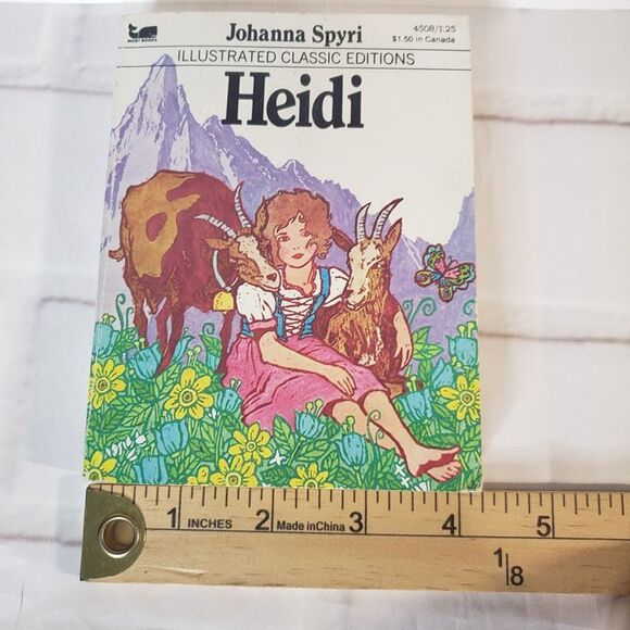 Vintage 70s Illustrated Classic Heidi Mini Book PB Adapted Childrens Easy Reader - Picture 9 of 9